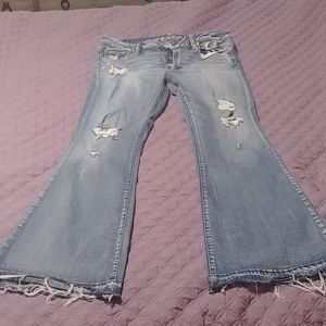 American Eagle Open Hem Flare Jean